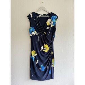 Lauren‎ Ralph Lauren Women's Floral Print Ruched Dress Size 12